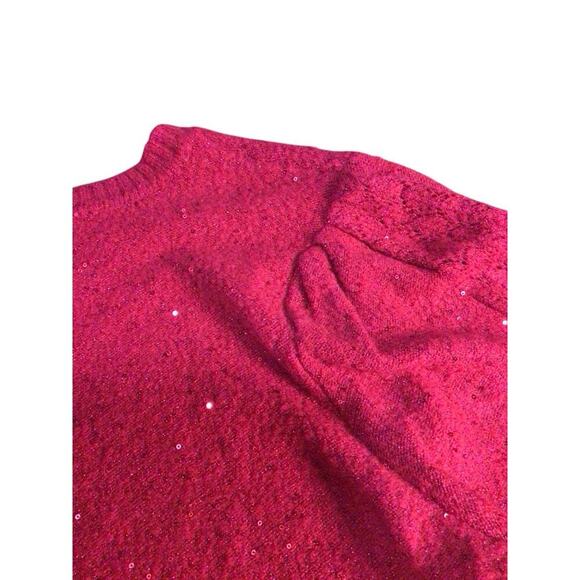 Liz Claiborne Sequin Red Sweater Size 0X - Picture 5 of 10